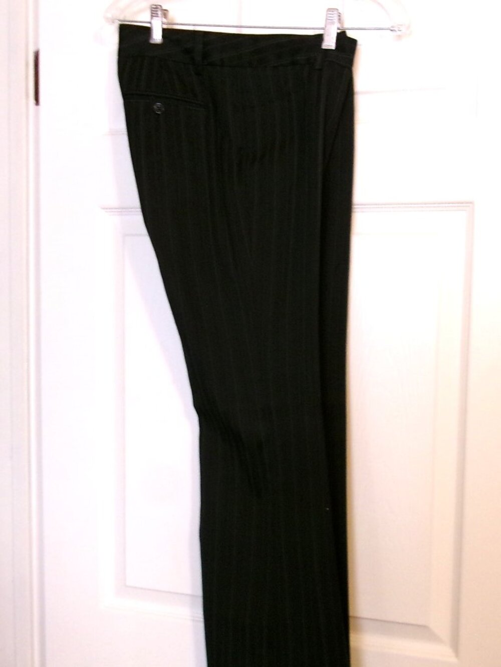 EXPRESS DESIGN STUDIO "STYLIST" Black Pin Striped Flare Leg Career Pants Size 4
